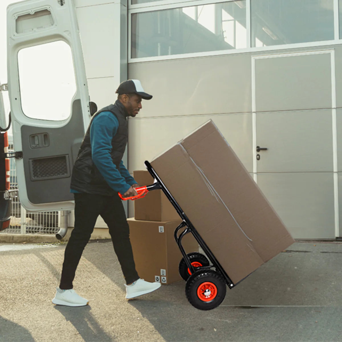 Two-wheeled trolley with Telescope Handle Adjustable height, 440lbs Capacity