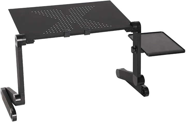 Foldable Adjustable Portable Laptop Table Stand Ergonomic Desk with Mouse Pad