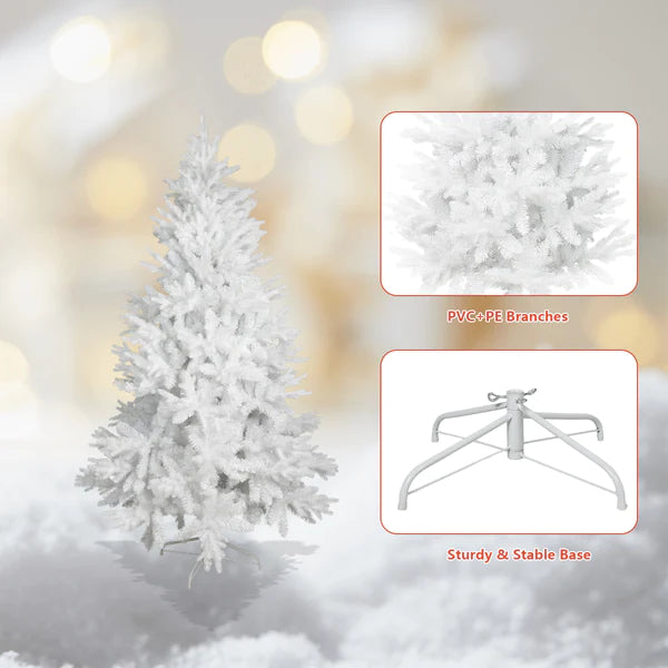 6.9' Artificial Christmas Tree with 1150 Branch Tips, White