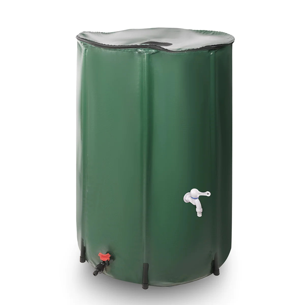 Rain Barrel Water Collector Bottle Rainwater Storage Container 100 Gallon, Green