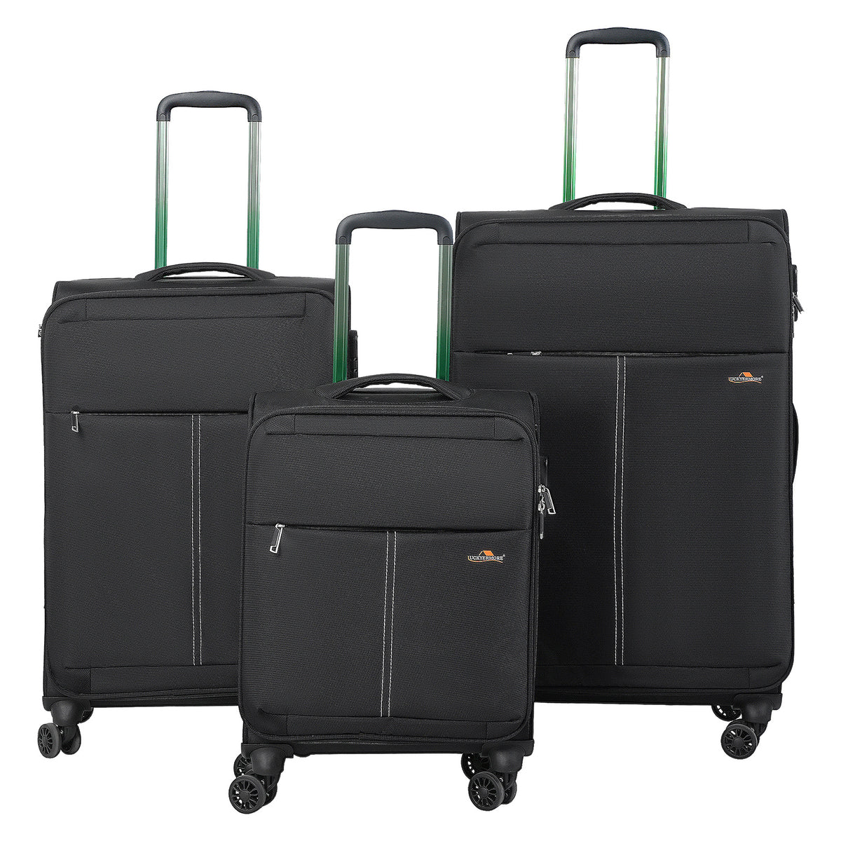 Luggage Sets 20 /24 /28  with Wheels and Smooth Trolley Lightweight Expandable Suitcase Set, Black