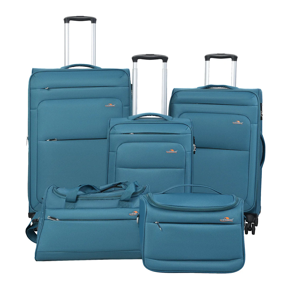 Luggage Sets 18 /24 /28  with Cosmetic Bag and Travel Bag Lightweight Expandable Suitcase Set, Blue