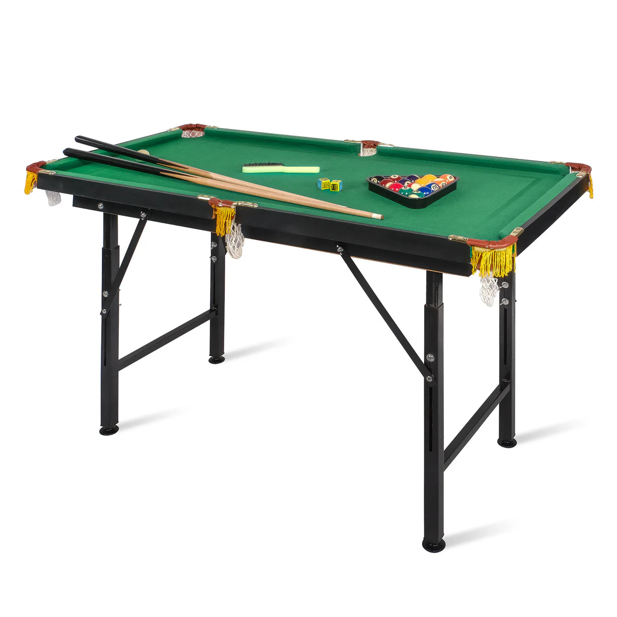 47" Portable Folding Pool Billiard Table 2 Height Adjustable Game Table for Kids, Green | karmasfar.us
