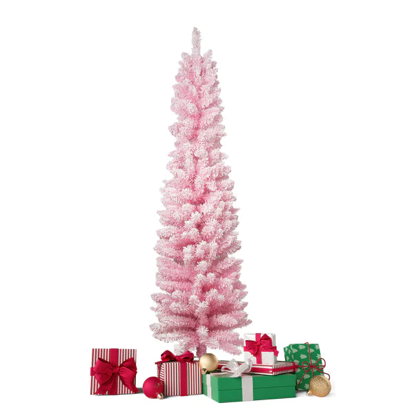 6.9’ Artificial Christmas Tree with 450 Branch Tips, Pink
