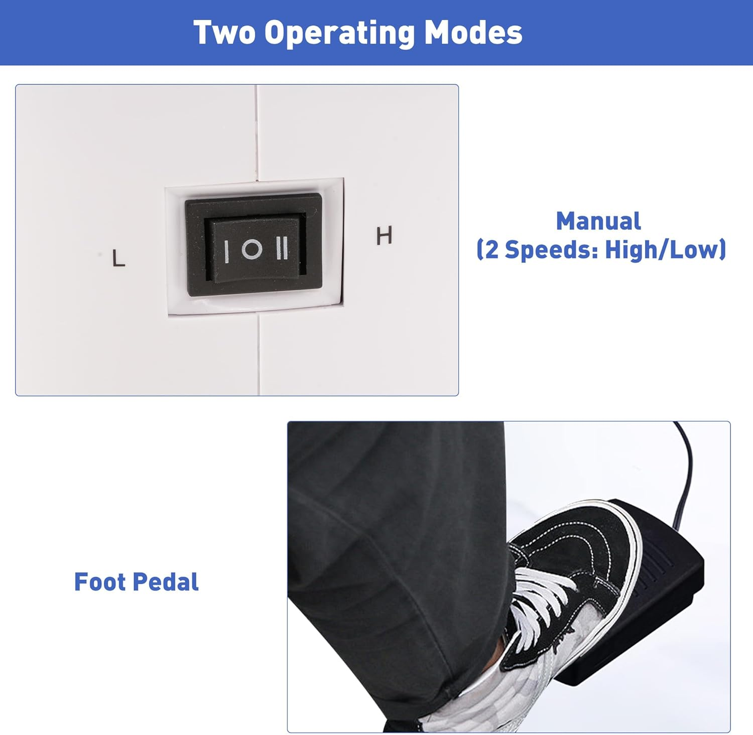 6V Portable Foot Pedal Sewing Machine w/ 12 Stitch Patterns for Beginners