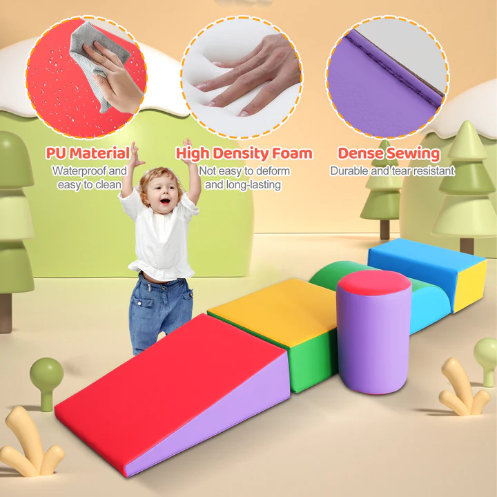 Toddler Climbing Toys 1-3, Toddler Climbing Toys Indoor Play Set, Safe Soft Foam Climbing Blocks