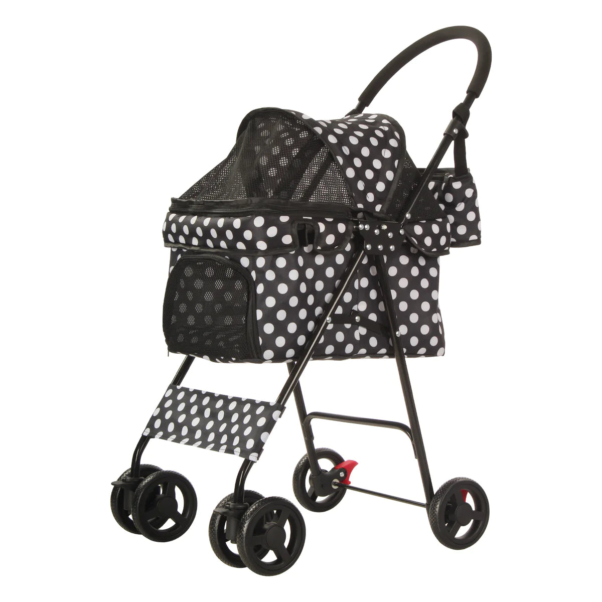 Folding Dog Stroller Travel Cage Stroller for Pet Cat Kitten Puppy Carriages