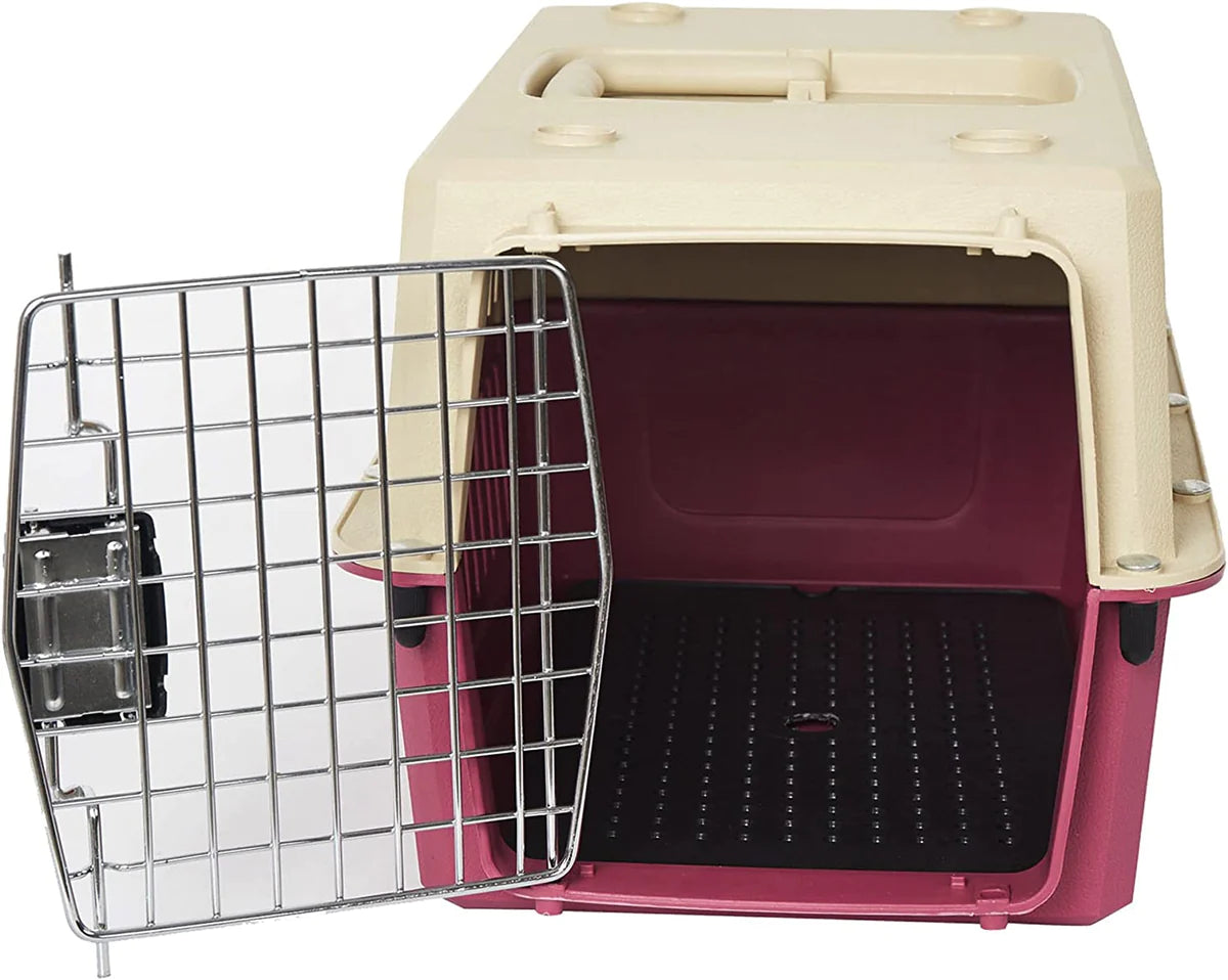 Small Portable  Pet Cat Carrier Crate Outdoor Kennel Side Opening Travel Box for Small Animals