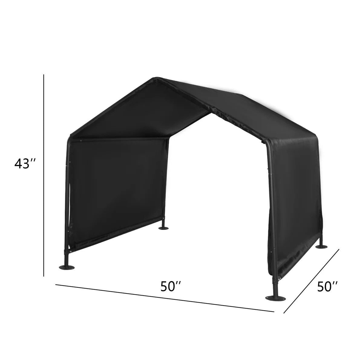 Outdoor Dog Shade Shelter, Outdoor Pet Canopy Tent with Waterproof Roof, 50 x 50 x 43