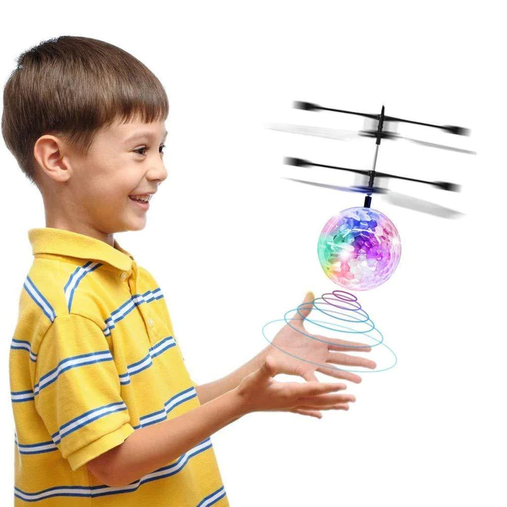 Flying Ball Infrared Induction Flying Toy for Kids Adults Built-in LED Light