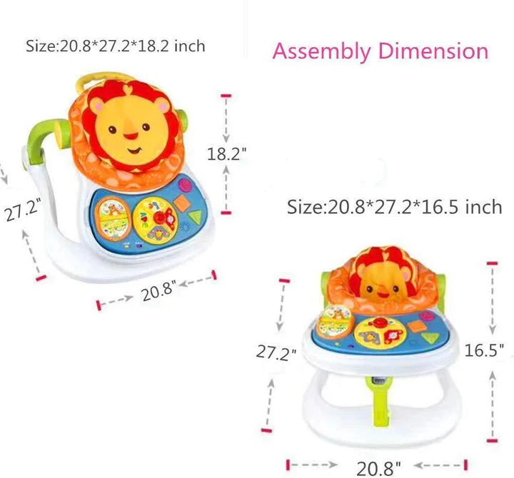 Baby Walker Stroller Sitting Posture Multi-Function Baby Stroller Game Car