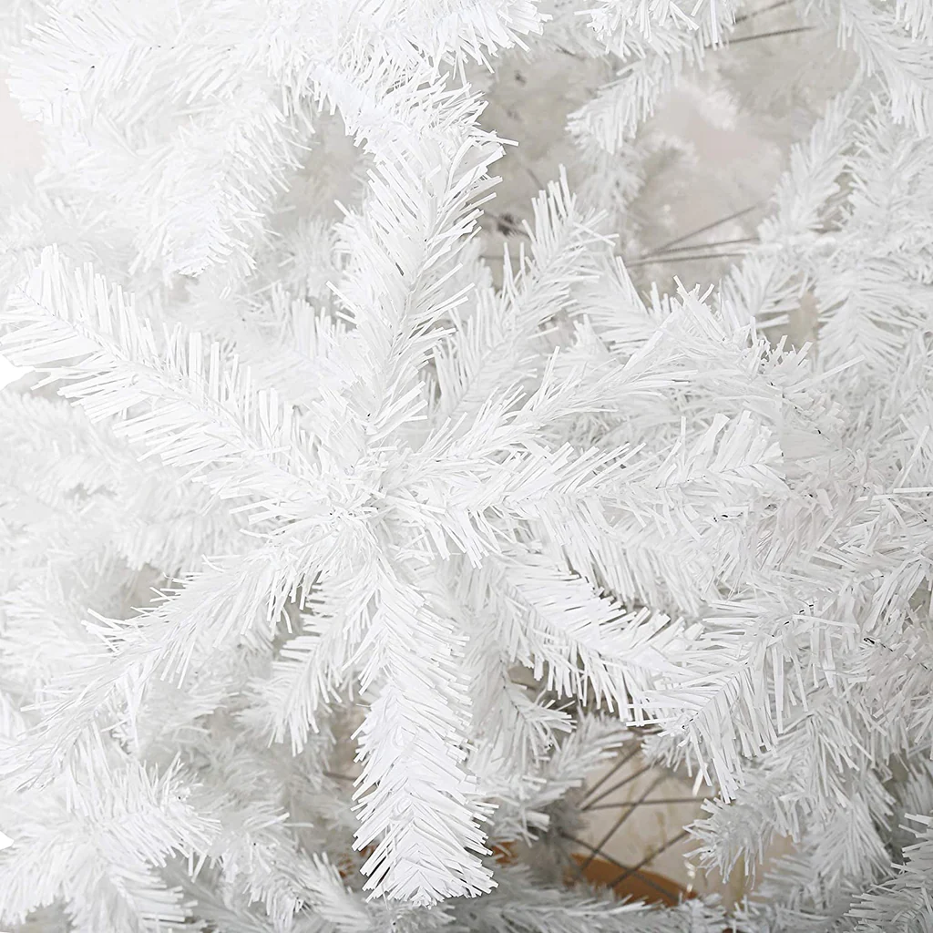 10' Premium Artificial Christmas Tree with 2150 Branch Tip, Decorations, White