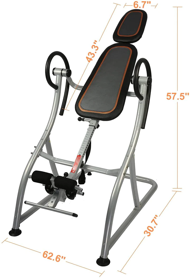 Heavy Duty Inversion Table 58-78 Inches Adjustable Pain Therapy Training