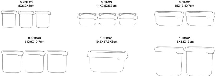 Wham Product Premier Food Storage Containers Food Container Set with Lids Wham Box,Red,Seal IT