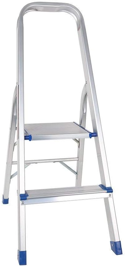 2 Step Non-Slip Aluminum Ladder Folding Platform Stool with 330 lbs Capacity