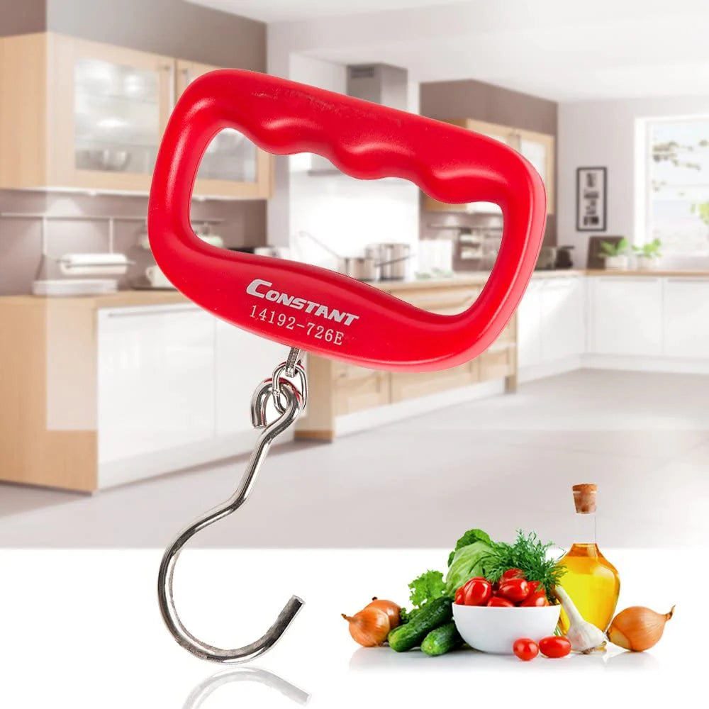 50kg/10g Portable Electronic Hanging Hook Scale with LCD Display,Orange