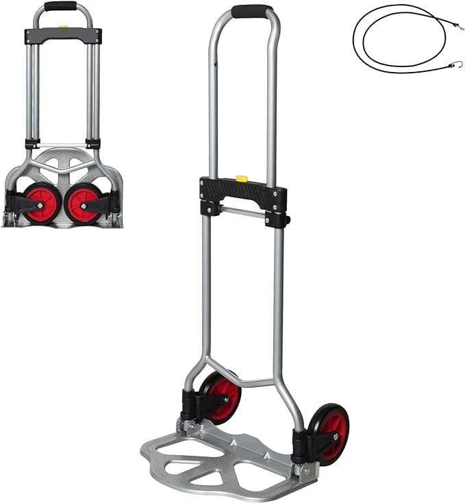 Folding Hand Truck Dolly, Luggage Trolley Cart, 150 Lb Capacity | karmasfar.us