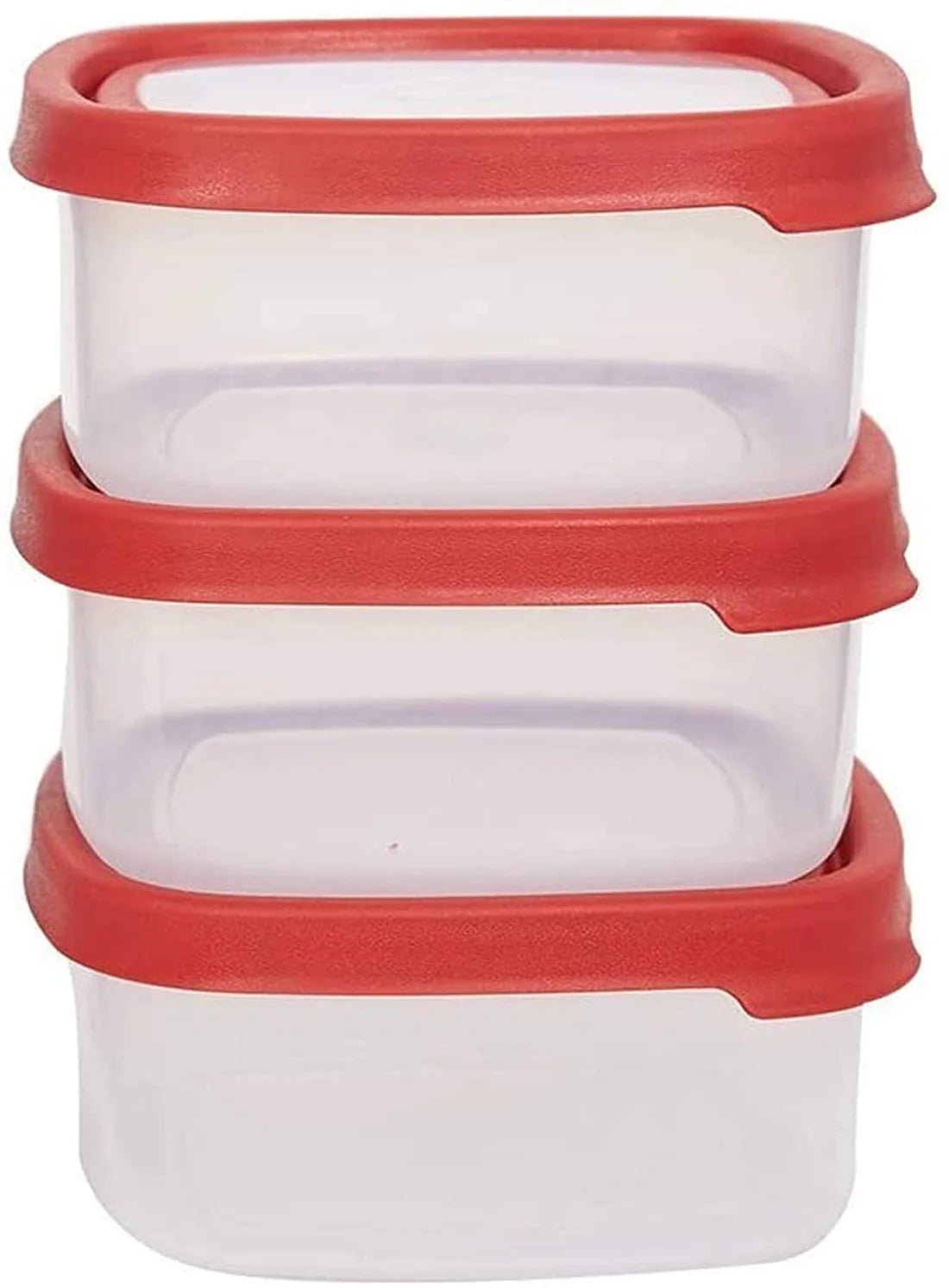 6 PCS Food Storage Containers With Lids Durable Plastic Containers Set,Set of 3 (3.2 Cup)