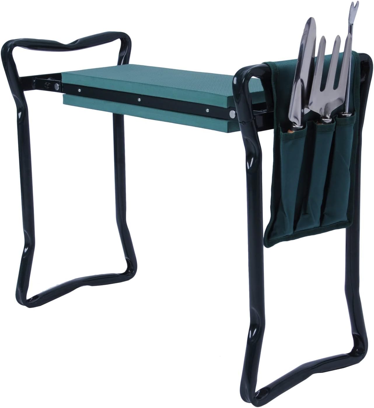 Garden Kneeler Seat Heavy Duty Gardening Bench Stool with 2 Tool Pouch Bags | karmasfar.us
