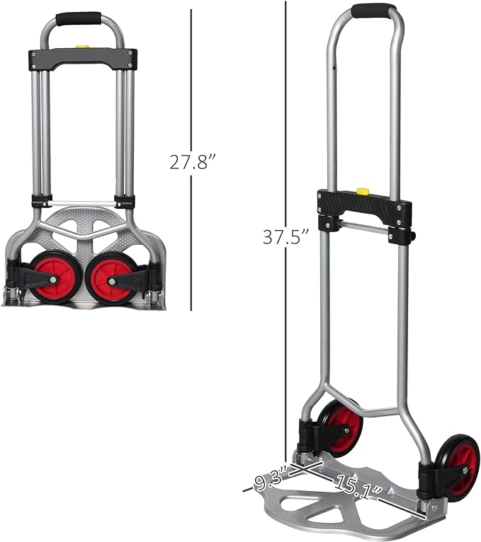 Folding Hand Truck Dolly, Luggage Trolley Cart, 150 Lb Capacity | karmasfar.us