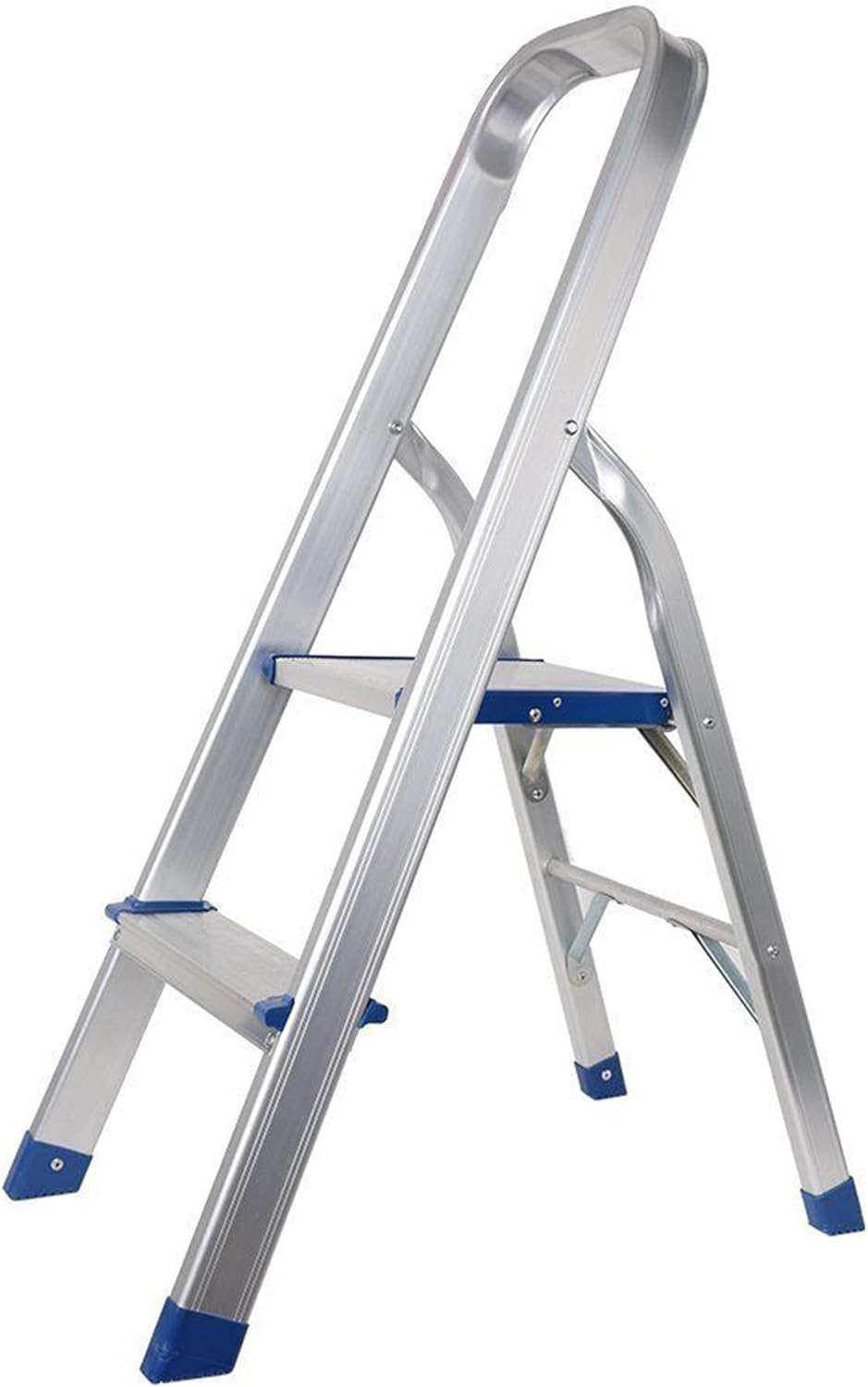 2 Step Non-Slip Aluminum Ladder Folding Platform Stool with 330 lbs Capacity