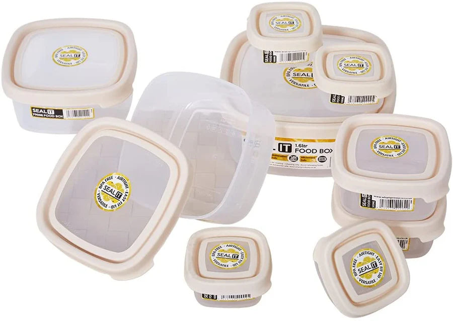 Wham Product Premier Food Storage Containers Food Container Set with Lids Wham Box,Milkwhite, Seal IT