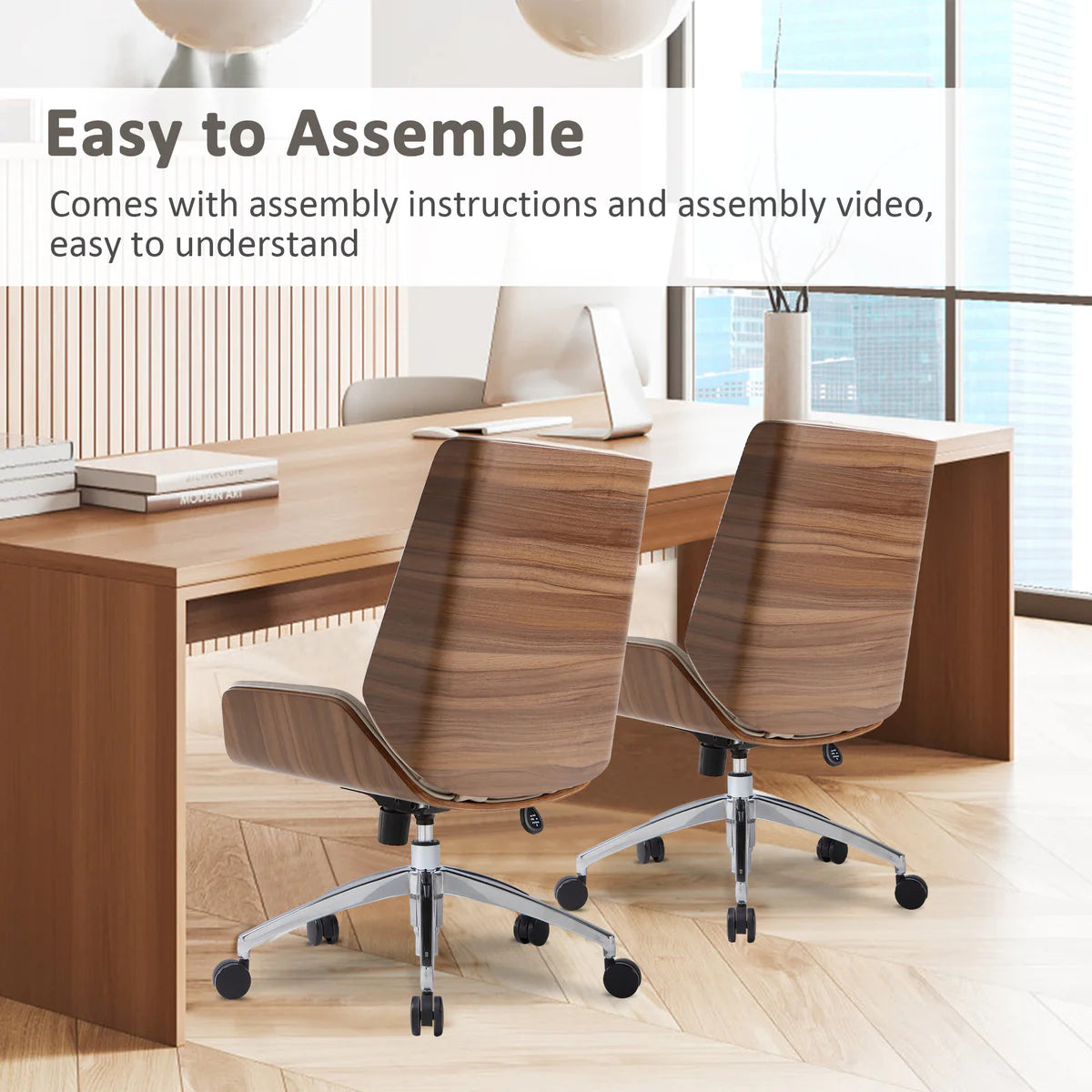 Ergonomic Office Leather Chairs with Tilt and Height Adjustable，Executive，360 Degree Swivel