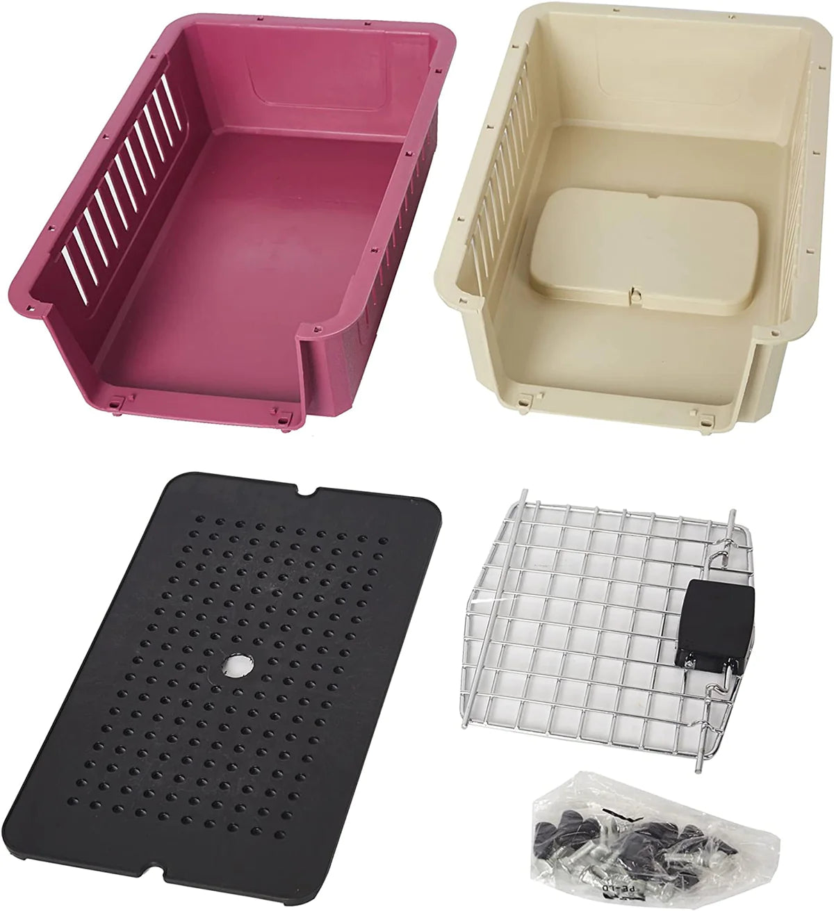 Small Portable  Pet Cat Carrier Crate Outdoor Kennel Side Opening Travel Box for Small Animals