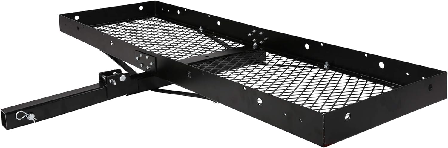  60 x 20-inch Hitch Folding Cargo Carrier Mount, Fit 2” Receiver, 500 LBS Capacity| karmasfar.us