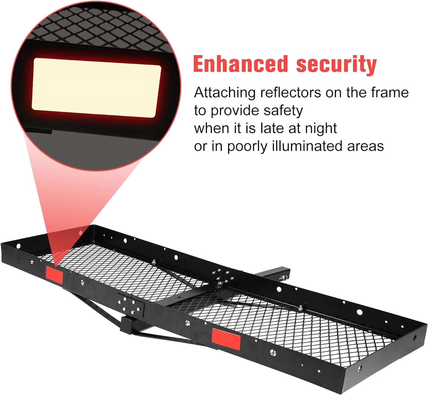  60 x 20-inch Hitch Folding Cargo Carrier Mount, Fit 2” Receiver, 500 LBS Capacity| karmasfar.us