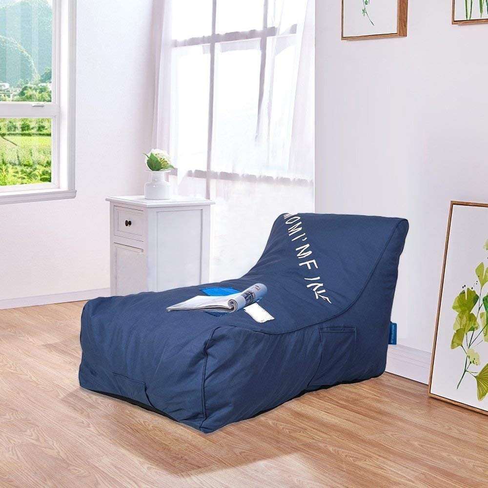 Bean Bag Chair - Floor Chair Couch Lazy Lounger Memory Foam Sofa with Dirt-Proof Oxford Fabric&Side Pocket for Kids Age 2 and Up,MOM I'm FINE