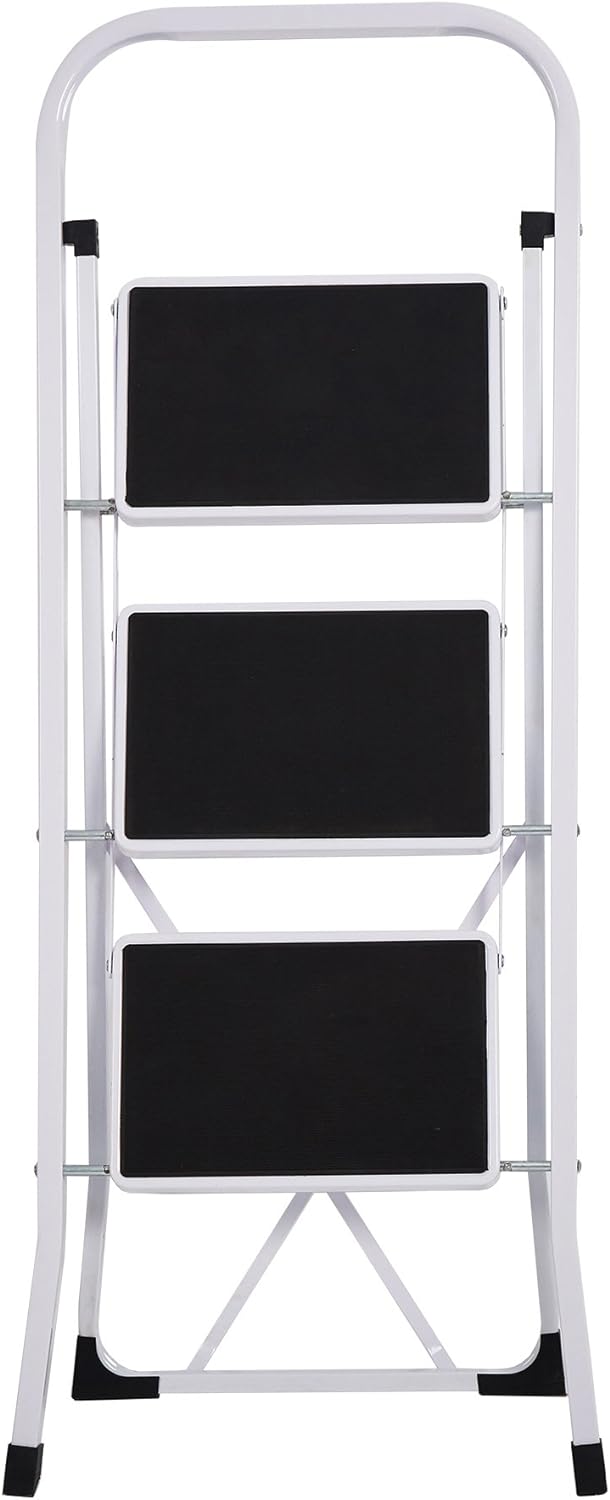 2 Step Non-Slip Aluminum Ladder Folding Platform Stool with 330 lbs Capacity