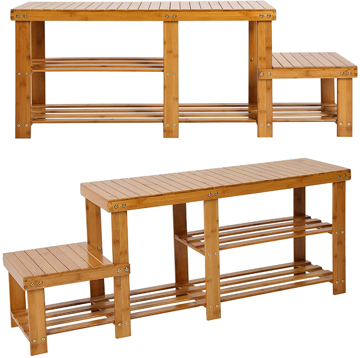 Multilayer Wooden Shoe Rack Shoe Bench