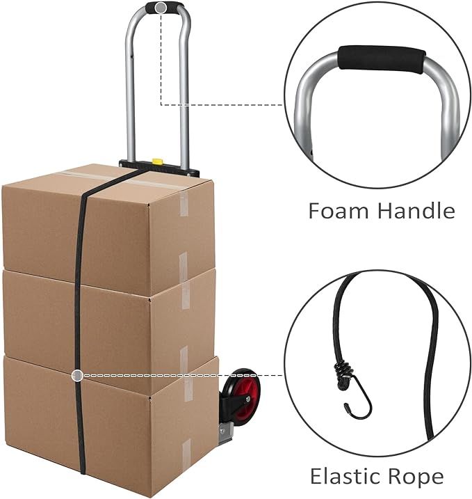 Folding Hand Truck Dolly, Luggage Trolley Cart, 150 Lb Capacity | karmasfar.us