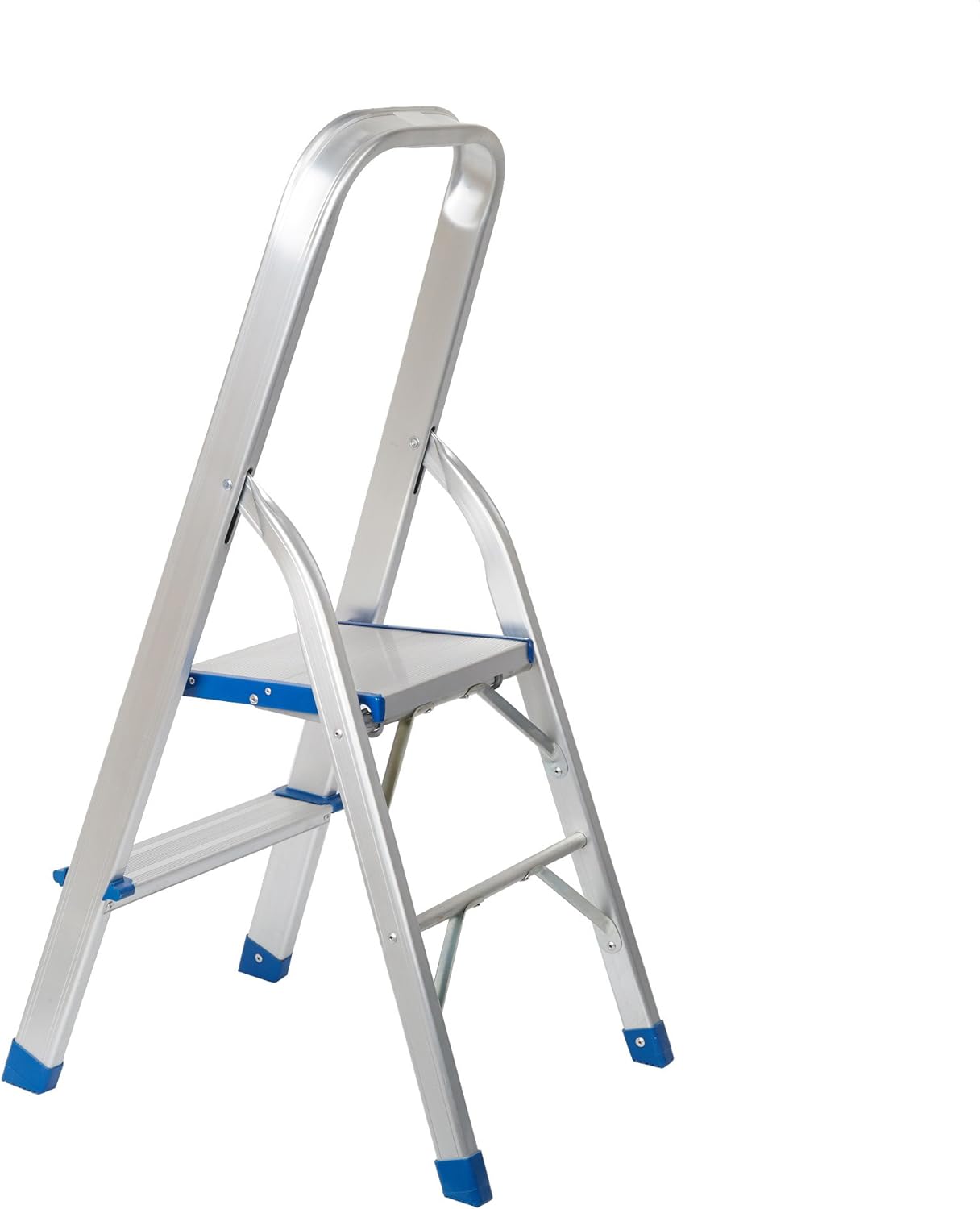 Aluminum Folding Step Stool 2 Step Ladder 250 lbs Capacity