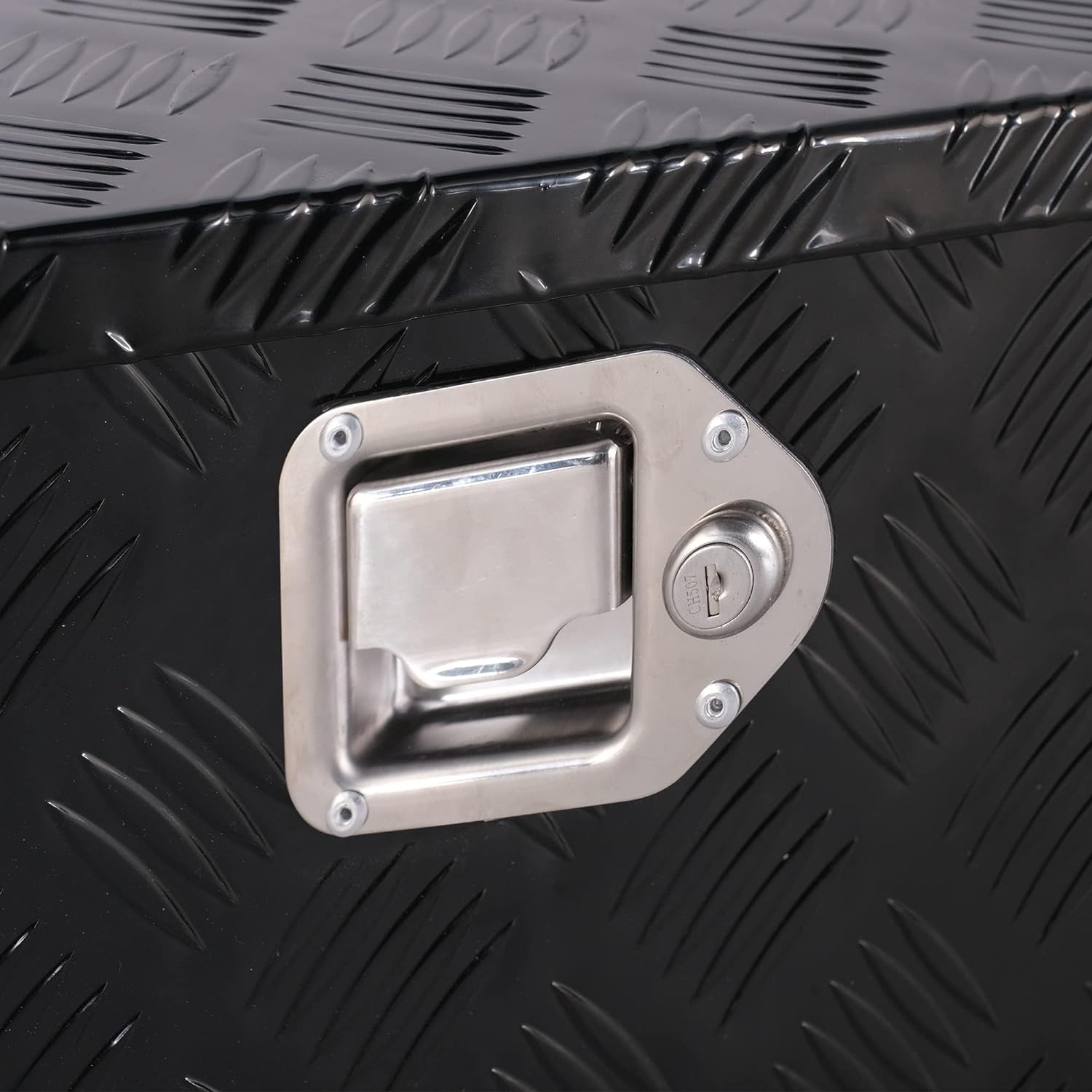 Aluminum Car Tools Storage Box with Lock，Black