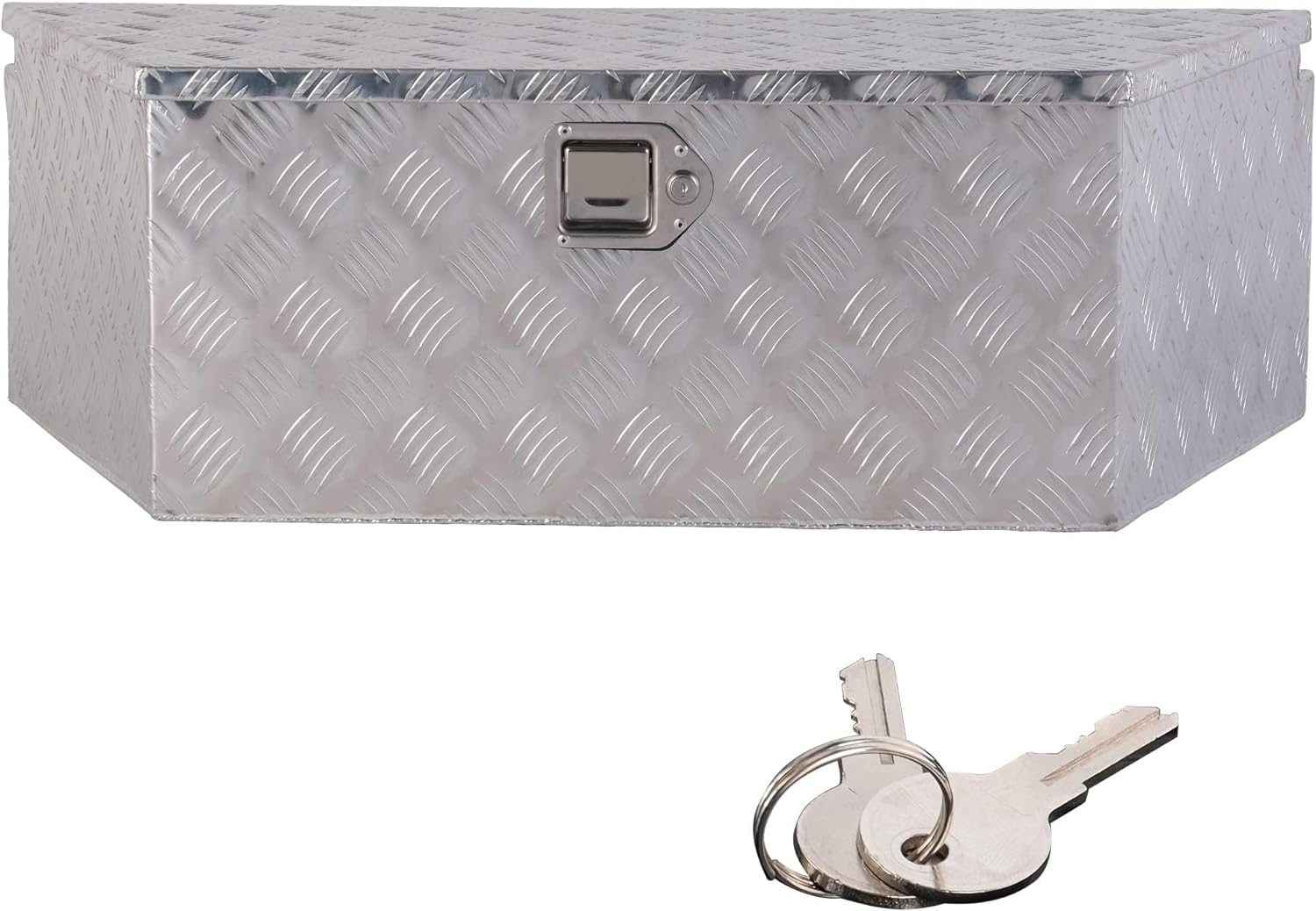 Aluminum Car Tools Storage Box with Lock for Pick Up Truck Truck Bed, Silver | karmasfar.com