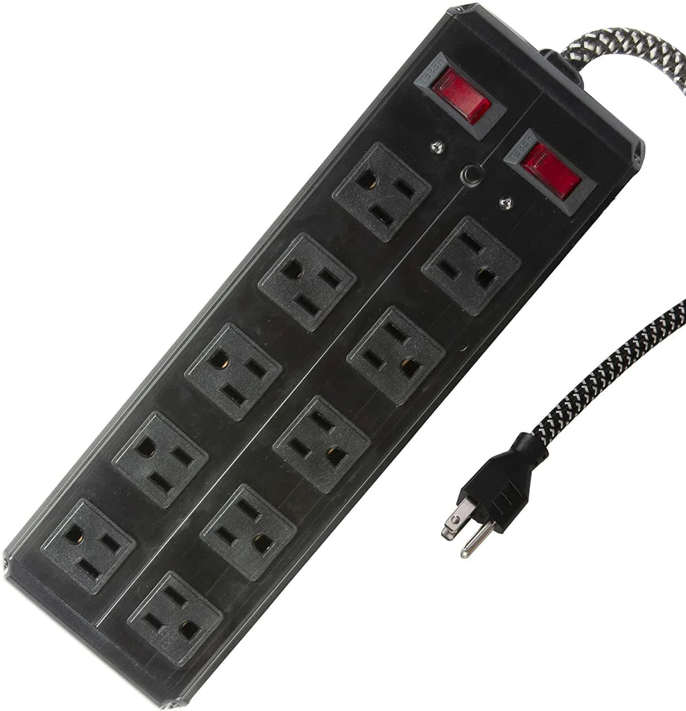 Surge Protector Power Strip with Outlets Ports 6-Foot Cord for Home, Office -Black