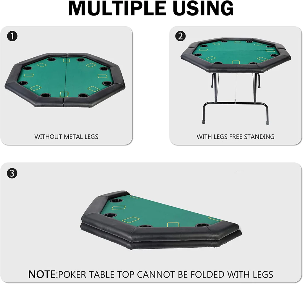 48" Octagon Poker Table Texas Casino Blackjack Table | karmasfar.us
