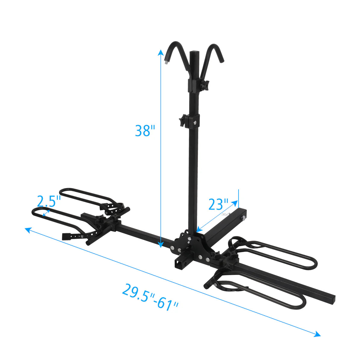 Hitch Mount Bike Rack for 2 Bikes Platform Style Bicycle Carrier for Car with 2  Hitch Receiver, Straight Tube