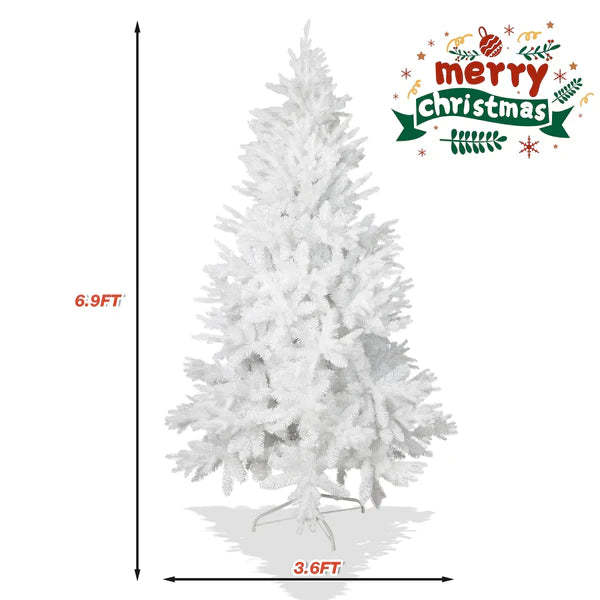 6.9' Artificial Christmas Tree with 1150 Branch Tips, White