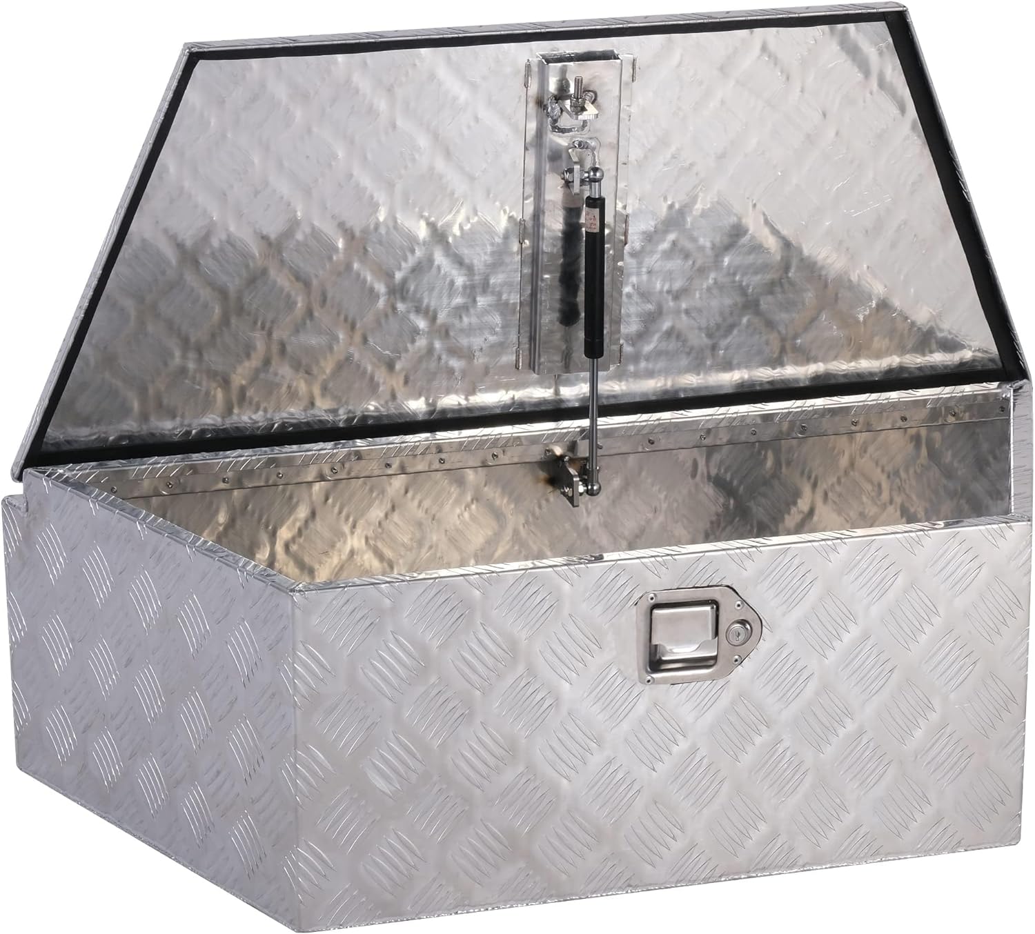 Aluminum Car Tools Storage Box with Lock for Pick Up Truck Truck Bed, Silver | karmasfar.com