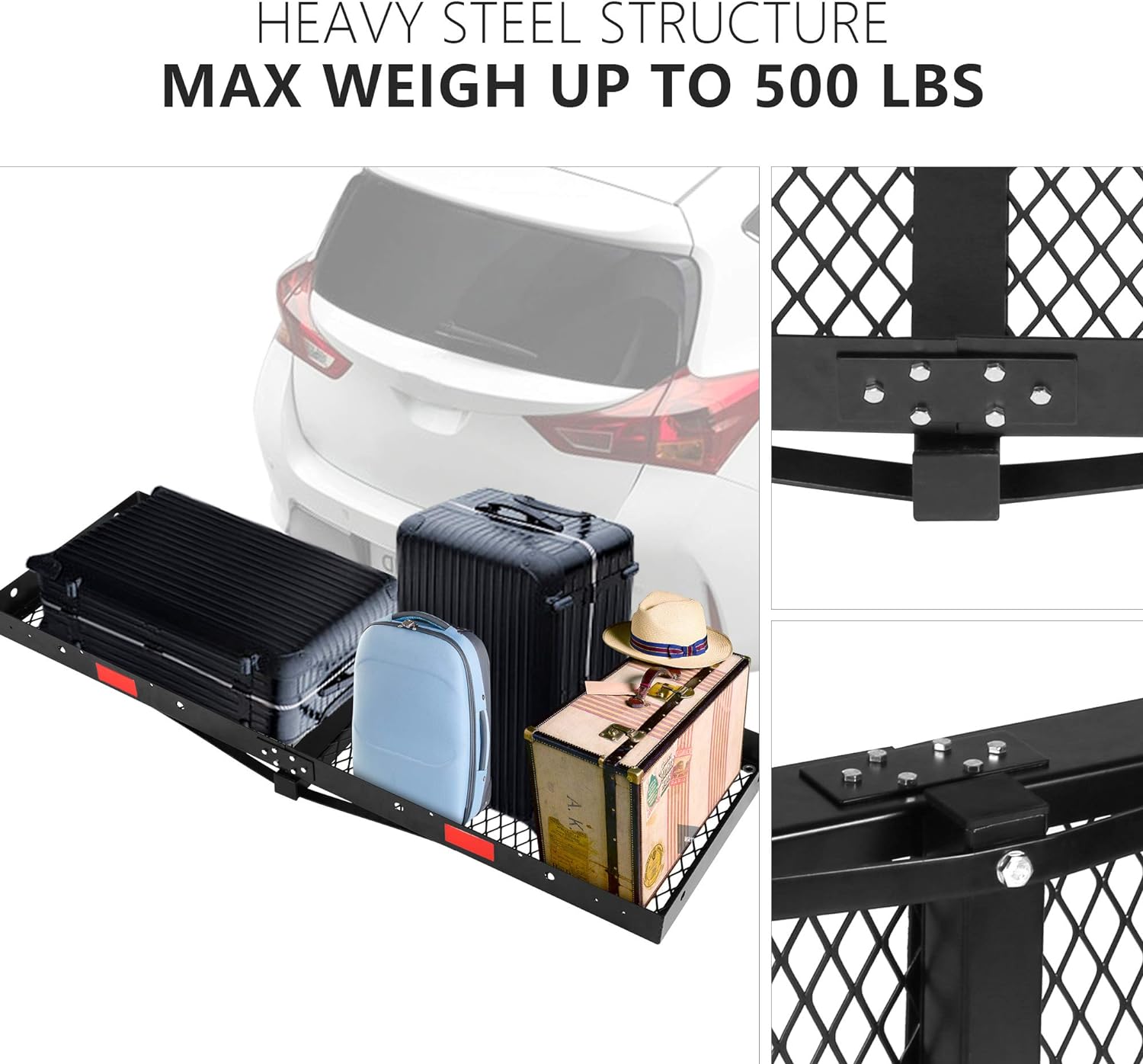  60 x 20-inch Hitch Folding Cargo Carrier Mount, Fit 2” Receiver, 500 LBS Capacity| karmasfar.us 60 x 20-inch Hitch Folding Cargo Carrier Mount, Fit 2” Receiver, 500 LBS Capacity| karmasfar.us