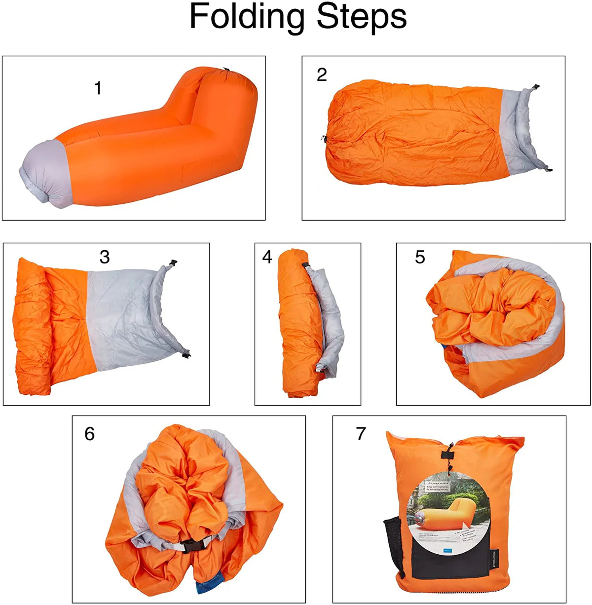 Portable Outdoor & Indoor Inflatable Air Lounger Sofa with Handy Storage Bag for Travelling | karmasfar.us