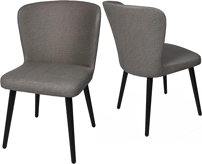 2 Pack Vanity Chair for Makeup Room Dining Chair Upholstered Side Chairs with Soft PU Leather Seat Backrest and Maximum Weight 300 LBS