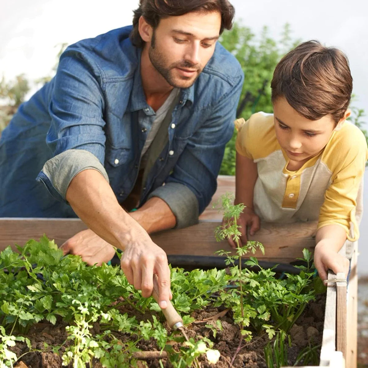 90 x22 x9  Raised Garden Bed Wooden Planter Box with 2 Separate Planting Space