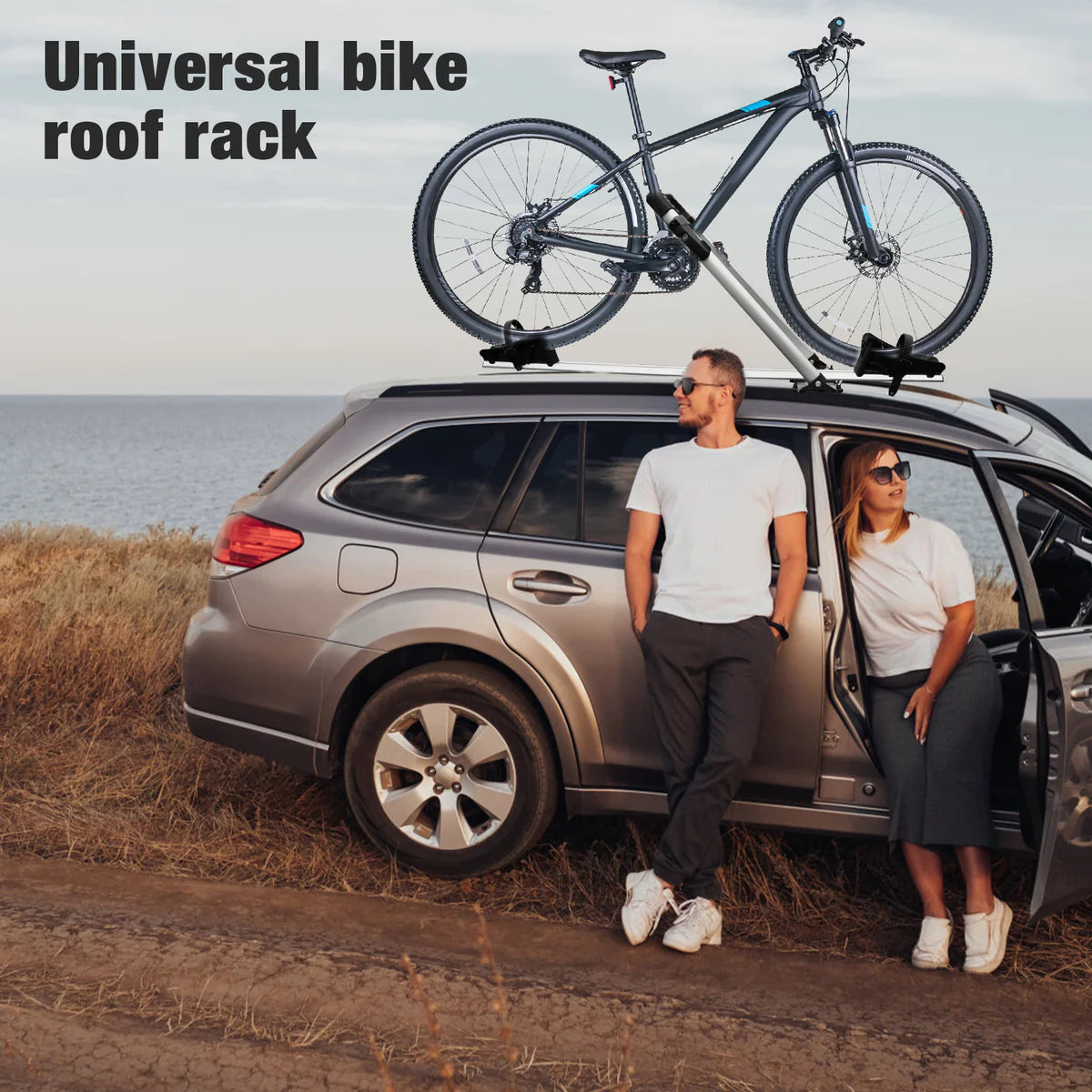 Upright Roof Mount Bike Rack Bicycle Carrier Universal Aluminum Bike Carrier with Safe Locking