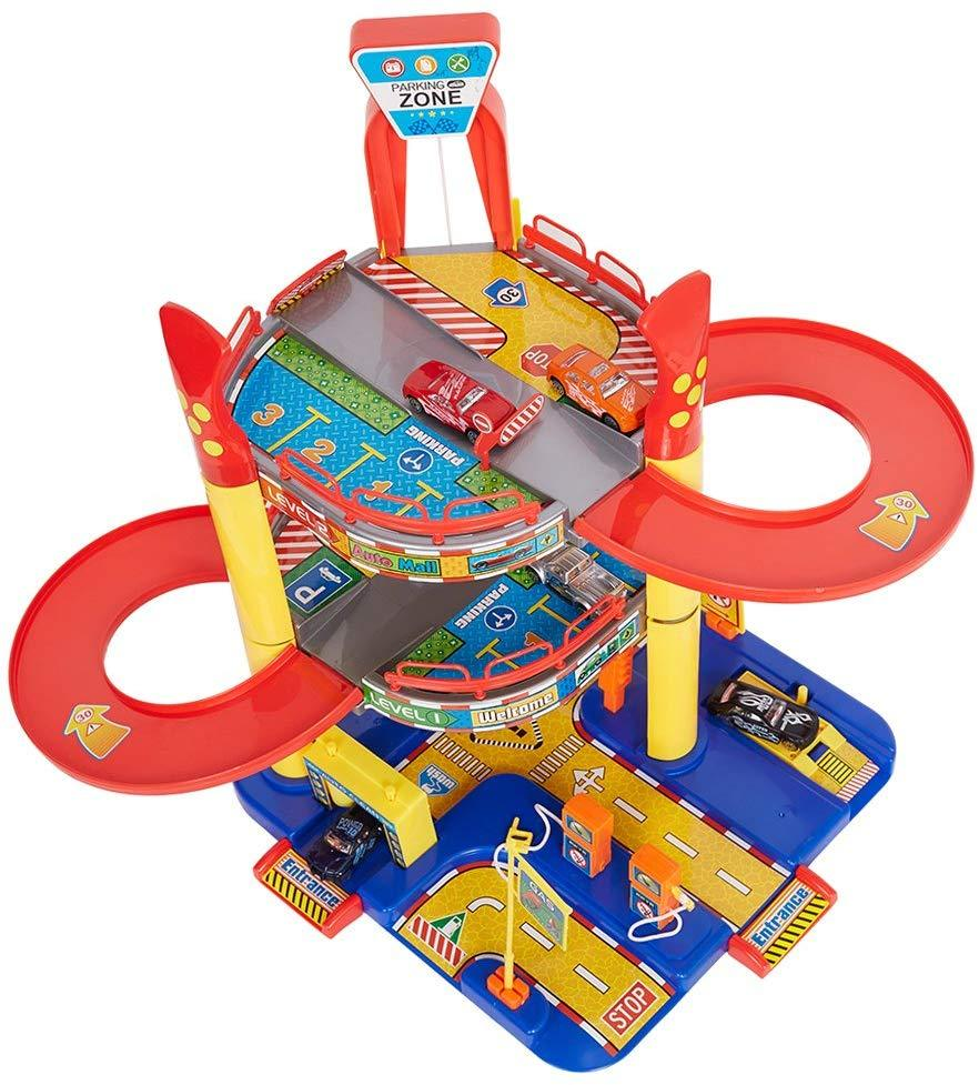 Parking Garage Playset for Toddler Car Garage for Boys