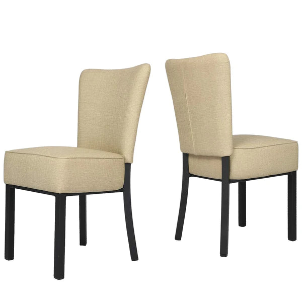 2 Set of Upholstered Dining Chairs PU Leather Dining Room Side Chairs | karmasfar.us