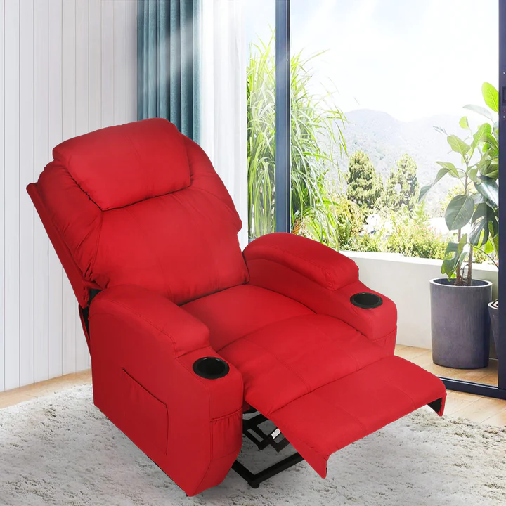 Power Lift Recliner Chair, Electric Full Body Massage Chair, Red